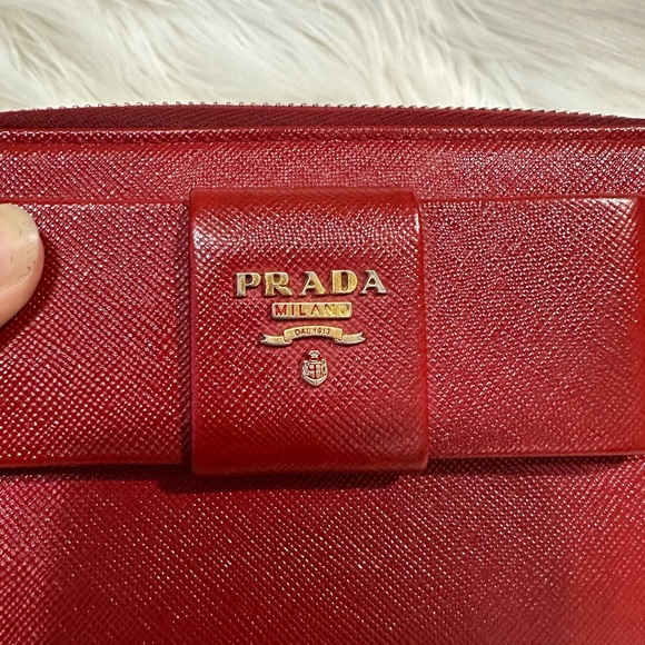 Authentic Prada Continental Wallet Red - Picture 3 of 11